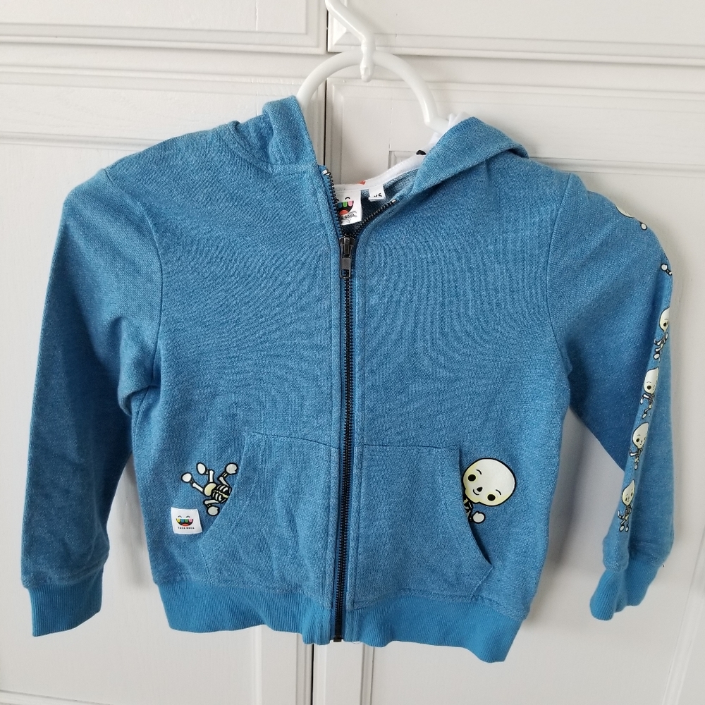 Toca Boca Glow In The Dark Skeleton Kids Zip Up Hoodie